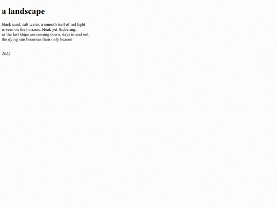 poems/alandscape screenshot