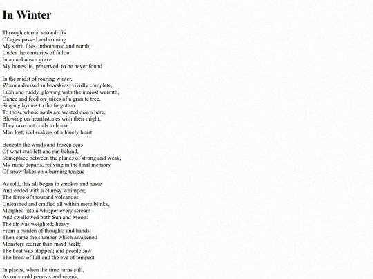 poems/inwinter screenshot