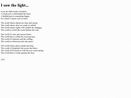 poems/isawthelight screenshot