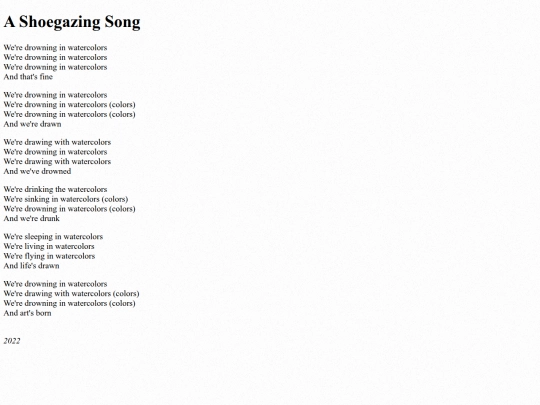 poems/shoegazingsong screenshot