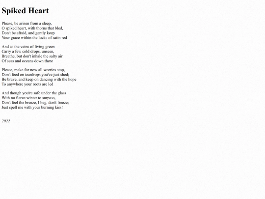 poems/spikedheart screenshot