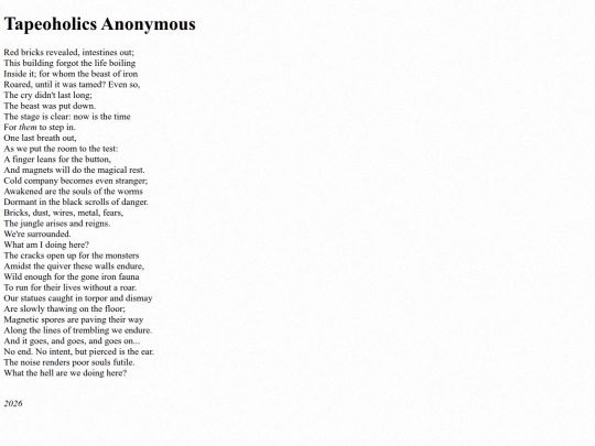 poems/tapeoholics screenshot
