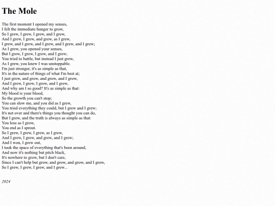 poems/themole screenshot