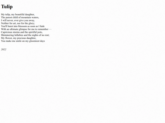 poems/tulip screenshot