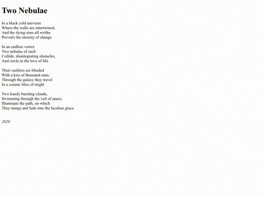 poems/twonebulae screenshot