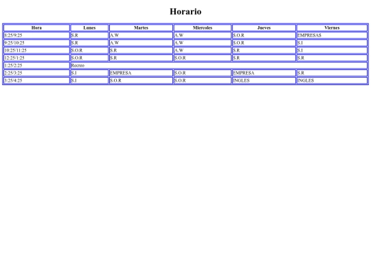 Horario/crec screenshot