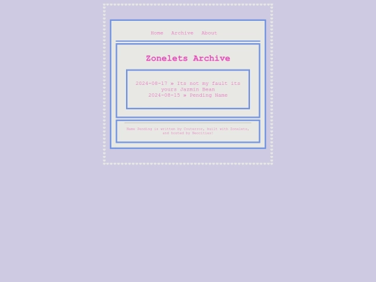Blog/archive screenshot