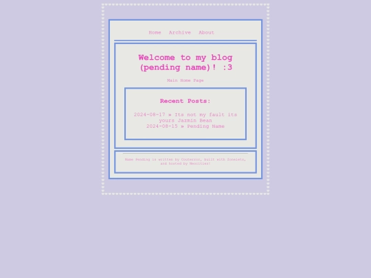 Blog screenshot