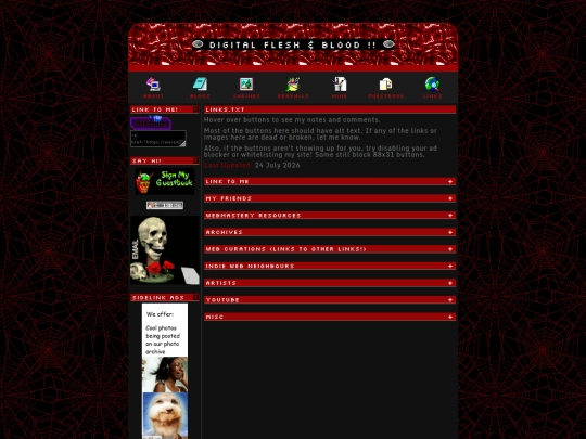 links screenshot