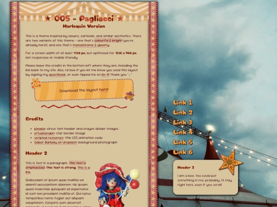 mine/layouts/pagliacci/harlequin screenshot