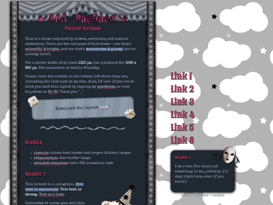 mine/layouts/pagliacci/pierrot screenshot