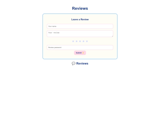 reviews screenshot