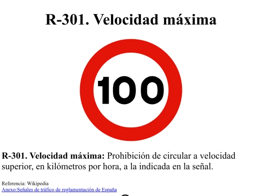 reglamentarias/r301 screenshot