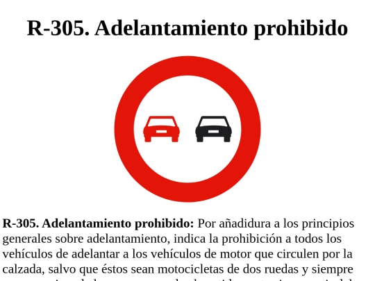 reglamentarias/r305 screenshot