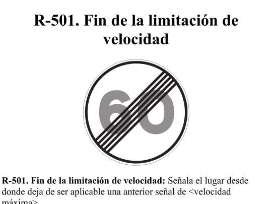reglamentarias/r501 screenshot