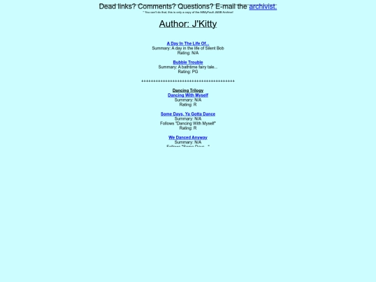 jsbarchive/authorlist/jkitty screenshot
