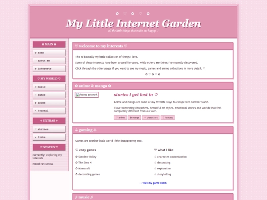 interests screenshot