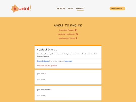 contact screenshot