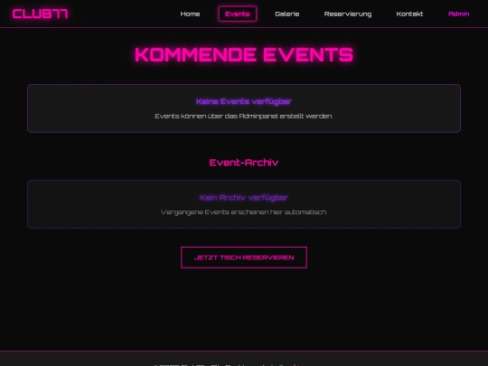events screenshot
