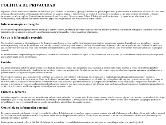 PoliticaPrivacidad screenshot