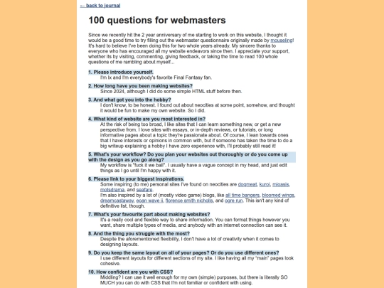 journal/essays/100questions screenshot
