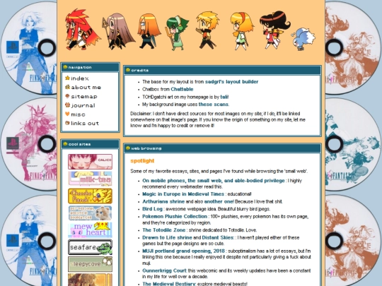 links screenshot
