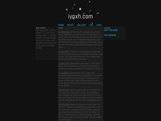 log screenshot