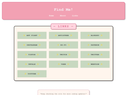 links screenshot