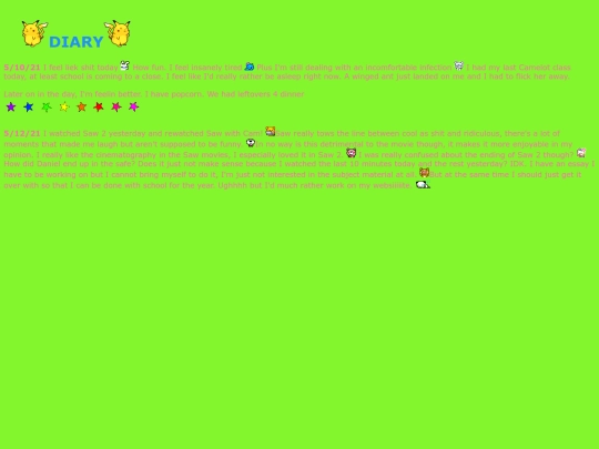 diary screenshot