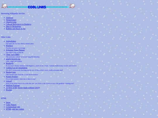 links screenshot