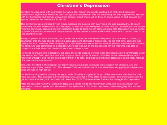 ChristinesDepression screenshot
