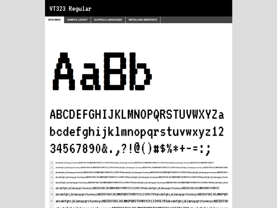fonts/vt323/webkit/vt323-regular-demo screenshot