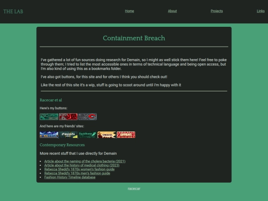 links screenshot