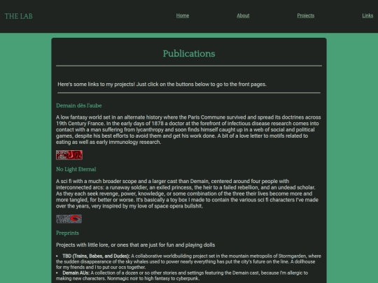 projects screenshot