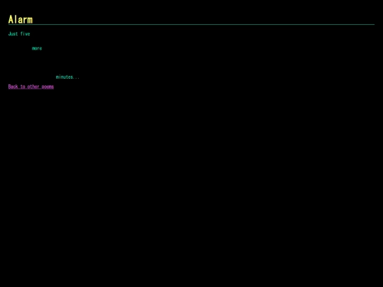 poems/alarm screenshot