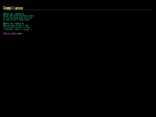 poems/compliance screenshot