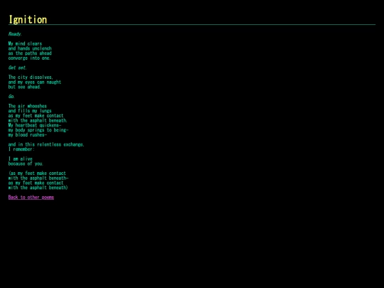 poems/ignition screenshot