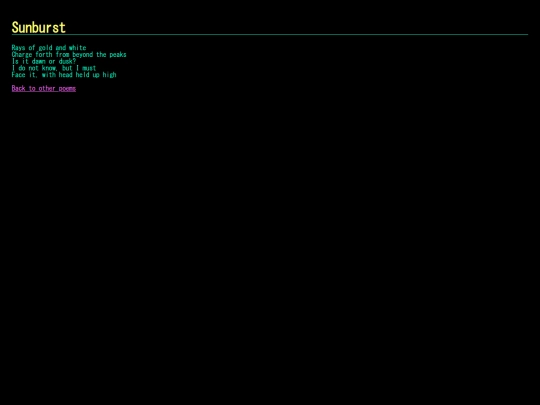 poems/sunburst screenshot