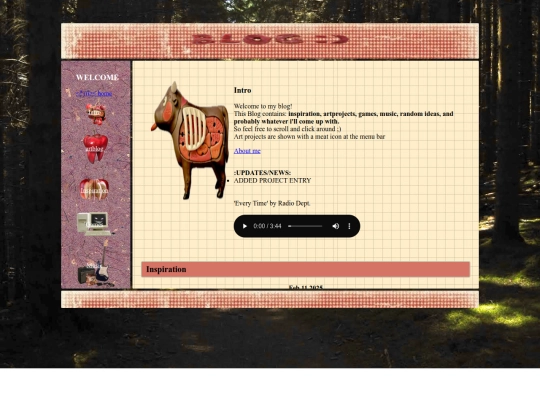 Blog screenshot