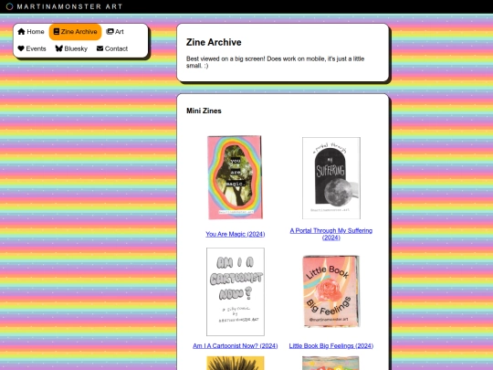 zine-archive screenshot