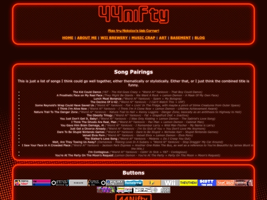 music/song-pairings screenshot