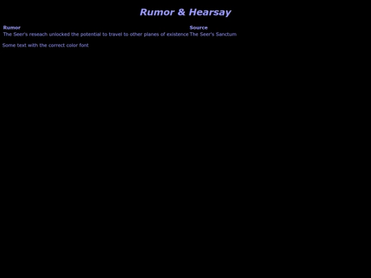 rumors screenshot