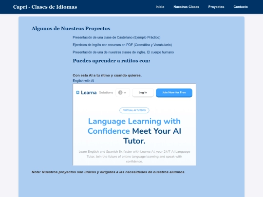 Proyecto Plantilla/Proyectos screenshot