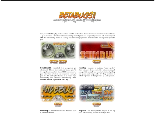 SiteBackups/BetaBugsAudio screenshot