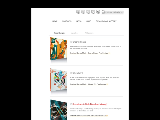 SiteBackups/SampleMagic/samples screenshot