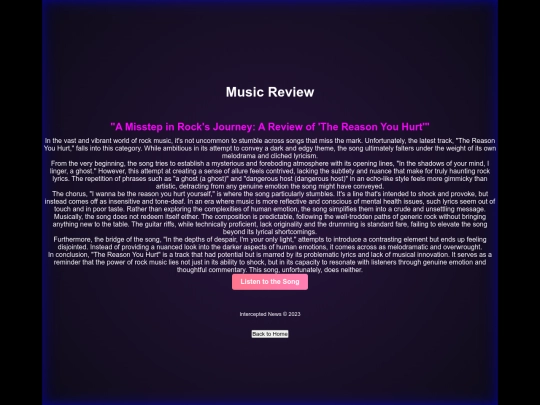 I_wanna_be/Music_review screenshot