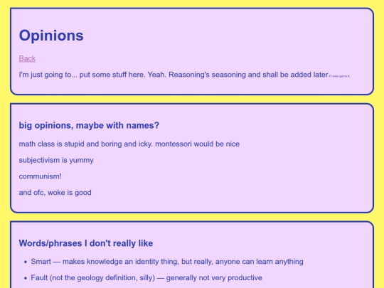 opinions screenshot