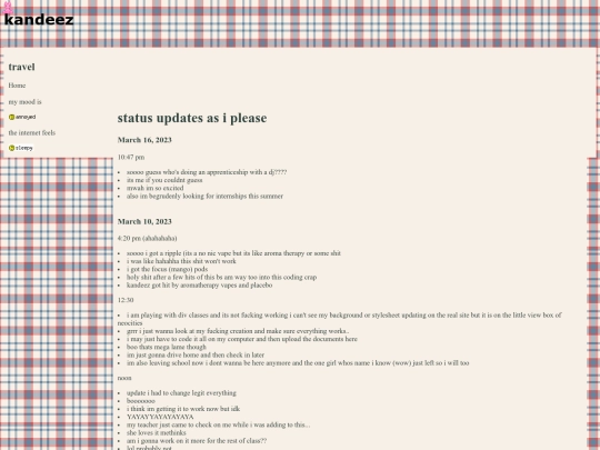 status updates screenshot