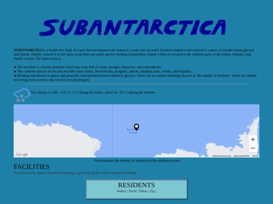 map/subantarctica screenshot
