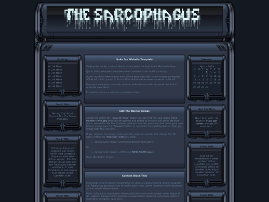 SARCOPHAGUS/landing/template screenshot
